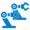 OZ Benefit ICONS Value Props icon OZ benefit multi robot cells blue